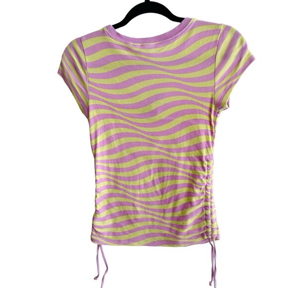 Lisa Simpson Retro Wavy Striped Cinch Side Tee - Picture 4 of 6